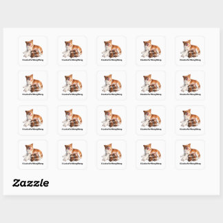 Recht voor Wang Wang Vierkante Sticker