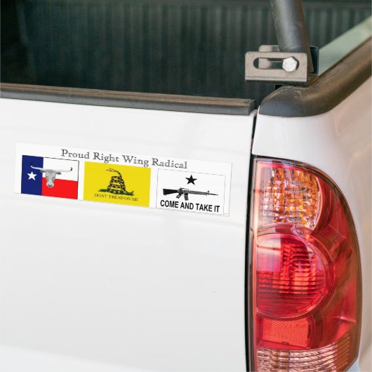 Recht Wing Radical Bumpersticker (Op Truck)