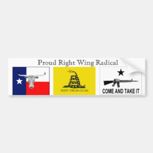 Recht Wing Radical Bumpersticker