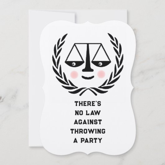 Rechtbank afstudeeruitnodiging kaart (Voorkant)