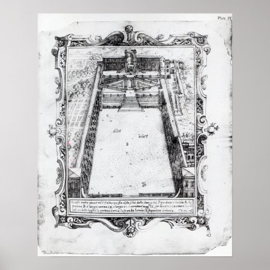 Rechtbank Belvedere bij het Vaticaan Rome, 1581 Poster (Voorkant)