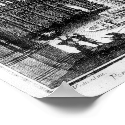 Rechtbank Belvedere in Vaticaan Rome Poster (Hoek)