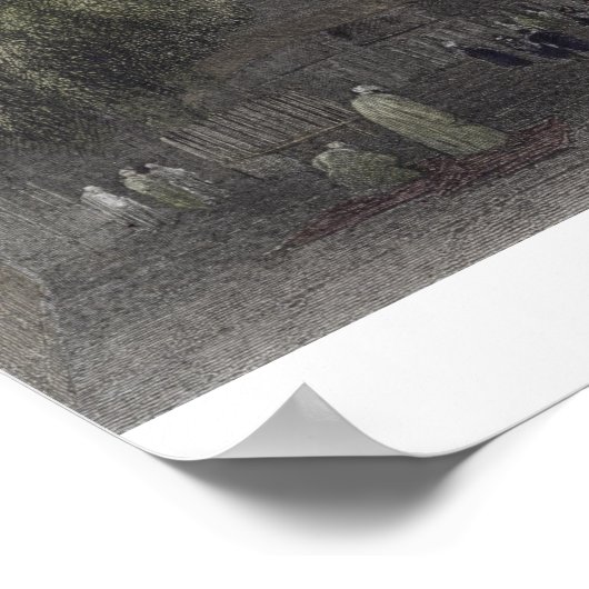 Rechtbank en fontein van de Sofia, Istanbul, engra Poster (Hoek)