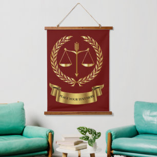 Rechtbank Houten Tapijt Bord Hangend Wandkleed