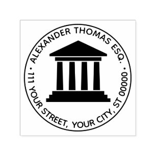 Rechtbank Jurist Advocaat Rechter Naam Retouradres Zelfinktende Stempel