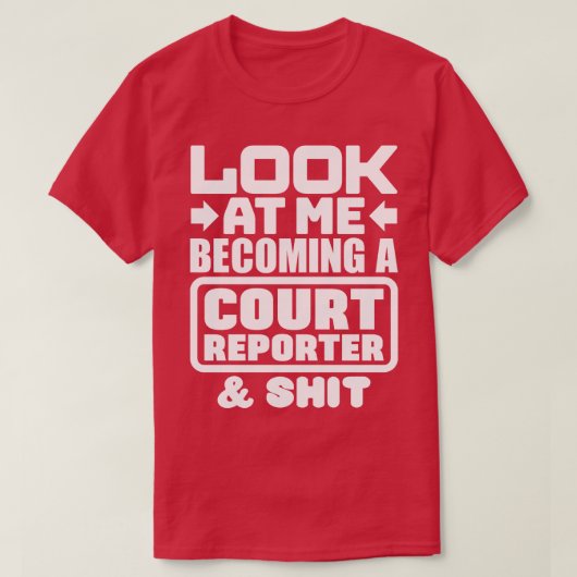 Rechtbank rapportage student 1 t-shirt (Design voorkant)
