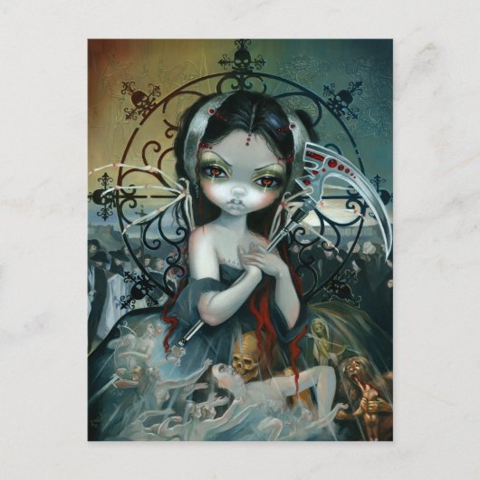 "Rechtbank Unseelie:  Briefkaart dood (Voorkant)