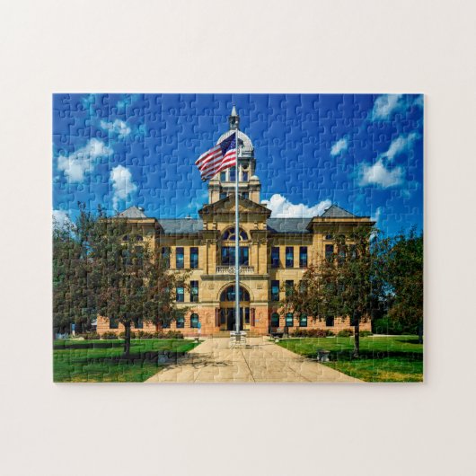 Rechtbank van Benton County Iowa. Legpuzzel (Horizontaal)