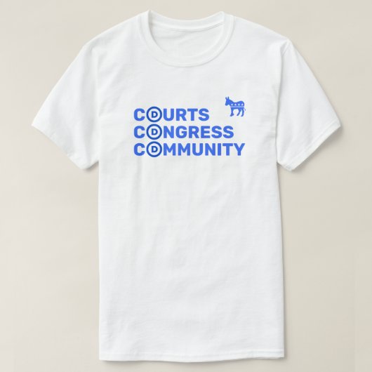 Rechtbanken, Congres, Gemeenschap T-shirt (Design voorkant)