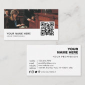 rechtbankverslaggever QR-code Visitekaartje (Voorkant / Achterkant)