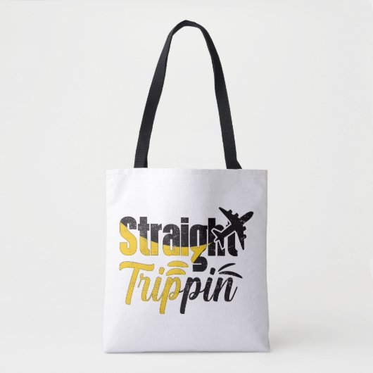rechtdoor reizen tote bag (Voorkant)