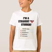 Rechte A-student T-shirt (Voorkant)