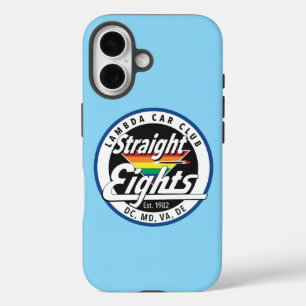 Rechte acht telefoonhoes (lichtblauw) iPhone 16 hoesje