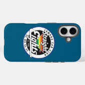 Rechte acht telefoonhoesje (blauw) Case-Mate iPhone case (Achterkant (horizontaal))