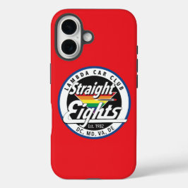 Rechte acht telefoonhoesje (rood) iPhone 16 hoesje