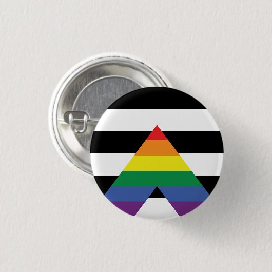 Rechte Ally Pride Flag Button (Voorkant /achterkant)