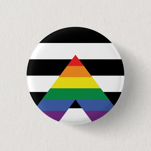 Rechte Ally Pride Flag Button (Voorkant)