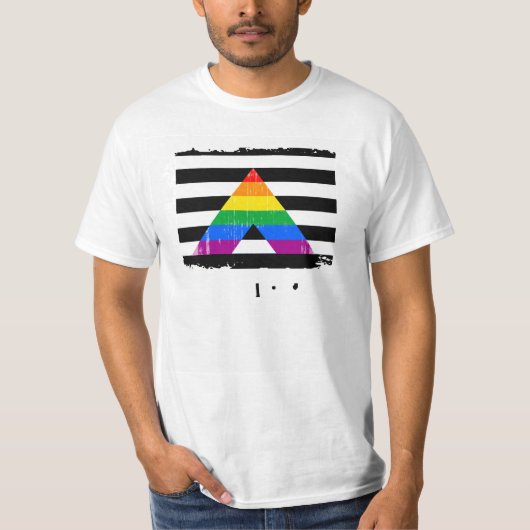 Rechte Ally Pride in nood T-shirt (Voorkant)