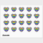 Rechte Bondgenoot Pride Hart Sticker (Vel)