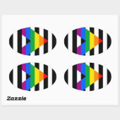 Rechte Bondgenoot Pride Ovale Sticker (Vel)