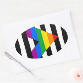 Rechte Bondgenoot Pride Ovale Sticker (Envelop)