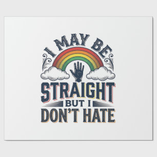 Rechte Bondgenoot Pride Regenboog Vintage Vector D Cadeaupapier