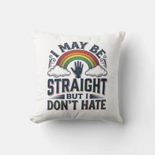 Rechte Bondgenoot Pride Regenboog Vintage Vector D Kussen