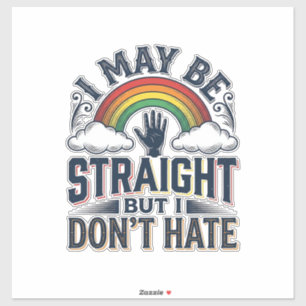 Rechte Bondgenoot Pride Regenboog Vintage Vector D Sticker