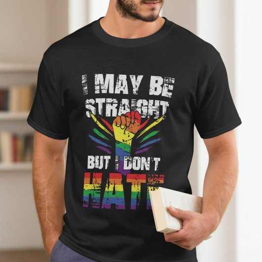 Rechte Bondgenoot Regenboog Pride Supporter T-shirt
