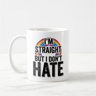 Rechte Bondgenoot Regenboog Vintage Typografie Shi Koffiemok