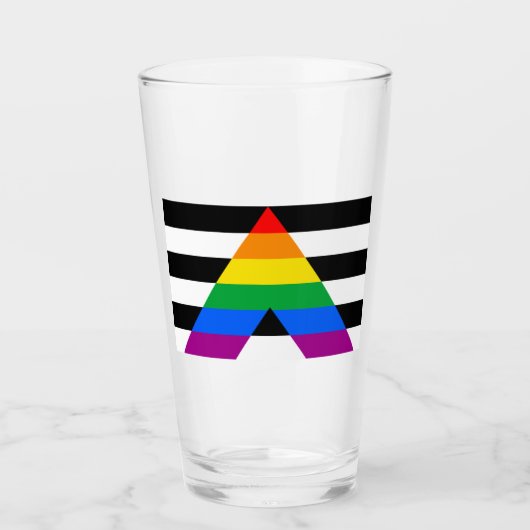 Rechte Bondgenoot Vlag Glas (Voorkant)
