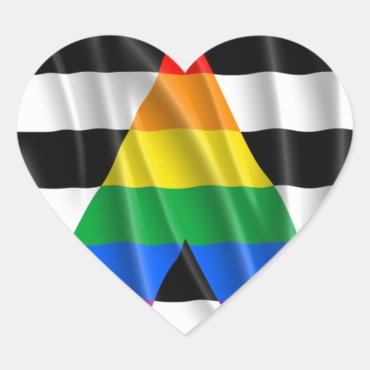RECHTE BONDGENOOT VLAG HART STICKER (Voorkant)