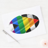 RECHTE BONDGENOOT VLAG OVALE STICKER (Envelop)