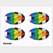 RECHTE BONDGENOOT VLAG OVALE STICKER (Vel)