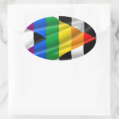 RECHTE BONDGENOOT VLAG OVALE STICKER (Tas)