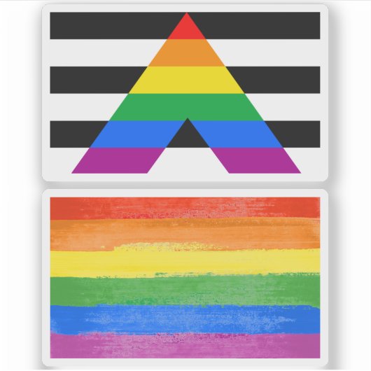 Rechte Bondgenoot Vlag Sticker (Voorkant)