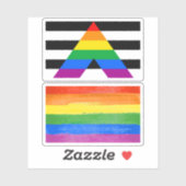 Rechte Bondgenoot Vlag Sticker (Vel)