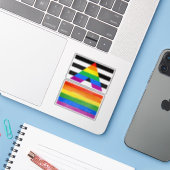 Rechte Bondgenoot Vlag Sticker (Laptop met iPhone)