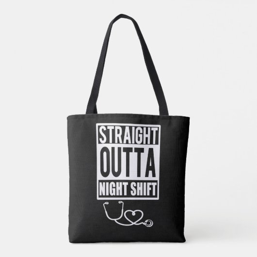 Rechte buitenste Verschuiving Verpleegkundige Wome Tote Bag (Achterkant)