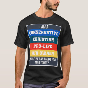 Rechte conservatieve Christelijke ProLife-Pistool  T-shirt