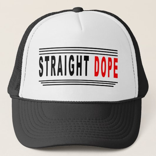 Rechte dope. trucker pet (Voorkant)