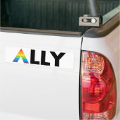 Rechte LGBTQ-regenboogstraal Bumpersticker (Op Truck)