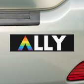 Rechte LGBTQ-regenboogstraal Bumpersticker (Op auto)