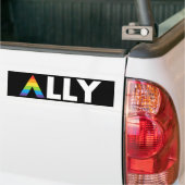 Rechte LGBTQ-regenboogstraal Bumpersticker (Op Truck)