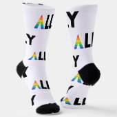 Rechte LGBTQ-regenboogstraal Sokken (Gebogen)