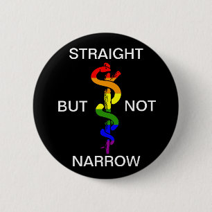 Rechte, maar geen pijlregenboogcoördinator voor d ronde button 5,7 cm