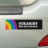 Rechte maar niet smalle Bumpersticker (Op auto)