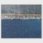 Rechte naad met oranje draad op gebleekte hol cadeaupapier (Vlak)