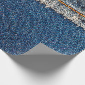 Rechte naad met oranje draad op gebleekte hol cadeaupapier (Hoek)