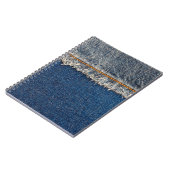 Rechte naad met oranje draad op gebleekte hol notitieboek (Linkerzijde)